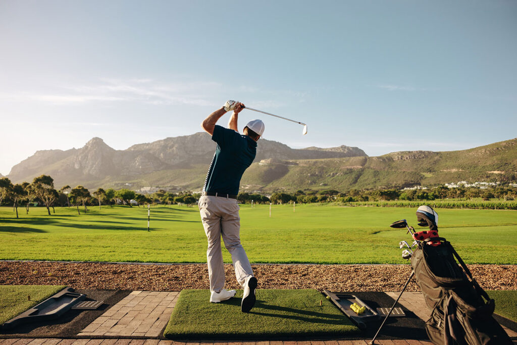 Golfer im Urlaub